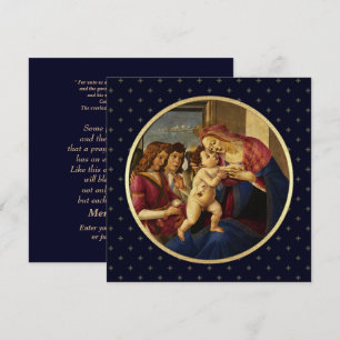 Madonna de Botticelli. Cartões de Natal Religioso