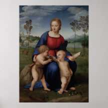 Madonna do Goldfinch por Raphael - Poster
