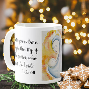 Madonna e caneca clássica do Natal da criança