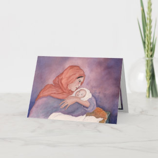 Madonna e cartão de Natal da criança