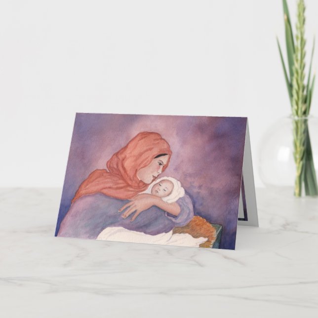 Madonna e cartão de Natal da criança (Frente)