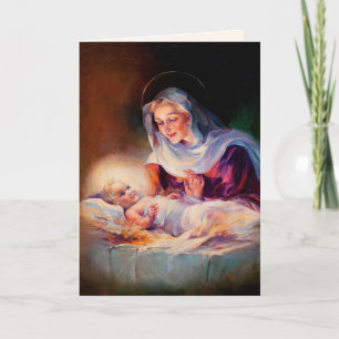 Madonna e Child. Cartões de Natal de Belas Artes