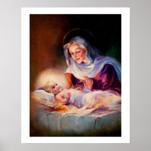 Madonna e Child. Poster de arte