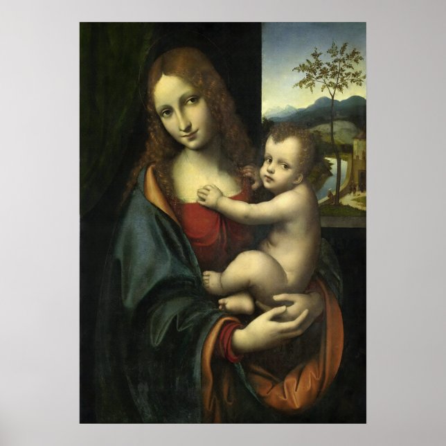 Madonna e Child Renaissance Art Poster (Frente)