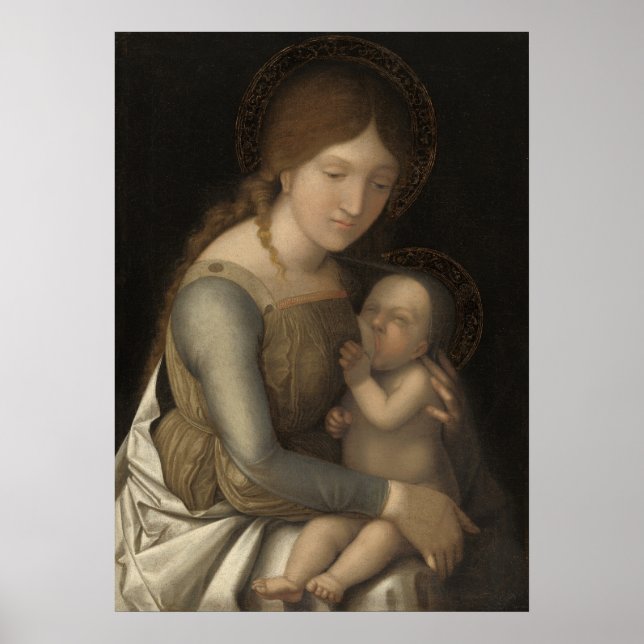 Madonna e Criança - Correggio Fine Art Poster (Frente)