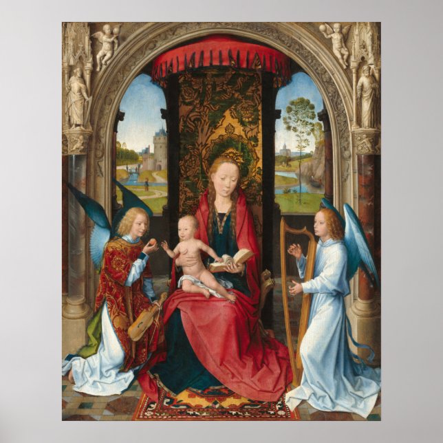 Madonna e Criança - Hans Memling Fine Art Poster (Frente)