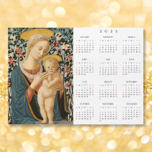 Madonna e Criança Jesus Vintage Calendário do Arti