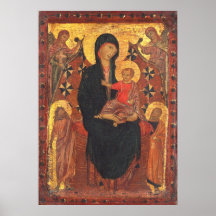Madonna e Criança - Poster de Belas Artes Tuscanas