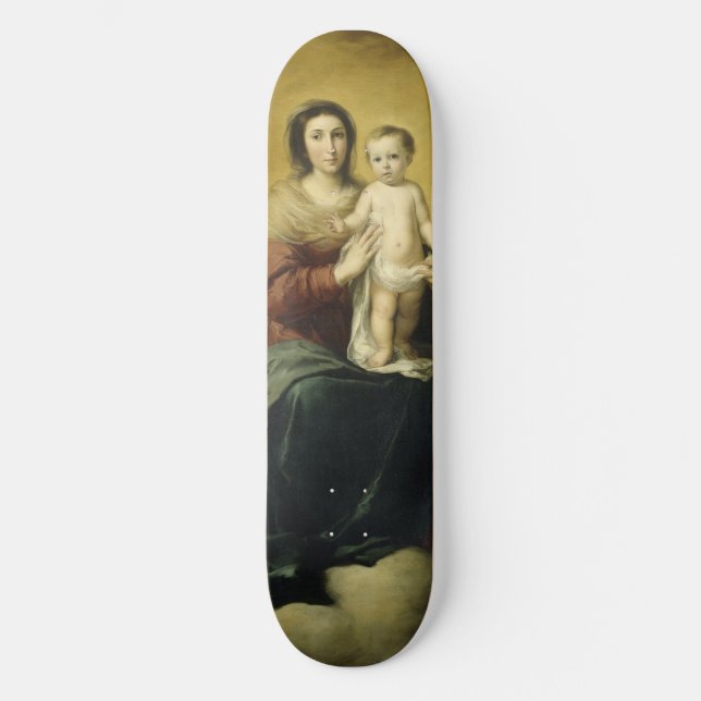 Madonna e Criança, skate de arte (Frente)