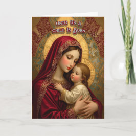 Madonna e Jesus dobraram o cartão de Natal