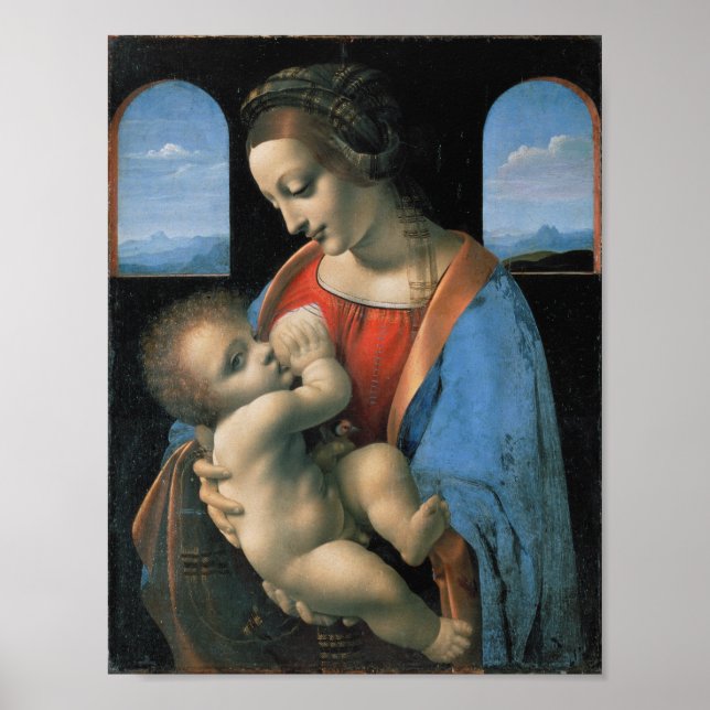 Madonna Litta por Leonardo da Vinci - Poster (Frente)