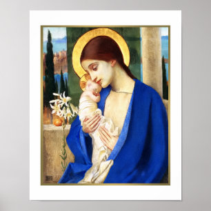 Madonna por Marianne Stoke. Poster das belas artes