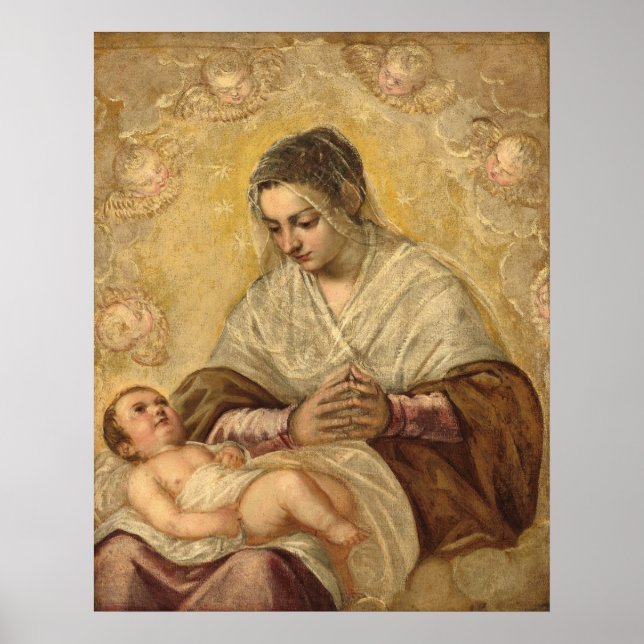 Madonna Stars - Jacopo Tintoretto Fine Art Poster (Frente)