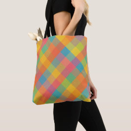 Madras Breeze - Saco de Tote Diário da Xadrez Diag
