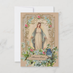 Madre Católica Mary Memória Floral Oração