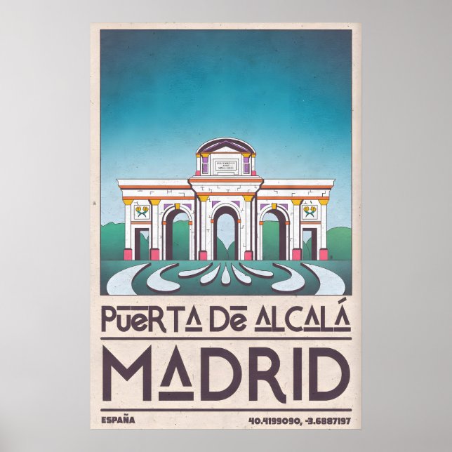 Madrid Architecture Poster Puerta de Alcalá (Frente)