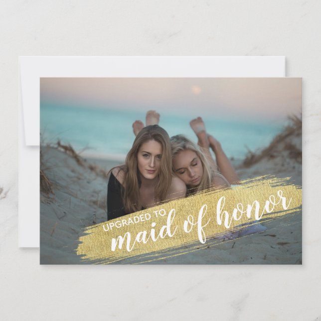 Madrinha de casamento Proposta Convite Dourado Pin (Frente)