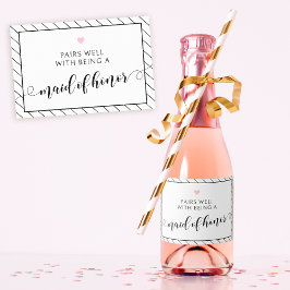 Madrinha de casamento proposta cor-de-rosa preto V
