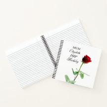 Mãe 100ª Rosa vermelha de aniversário Personalizad