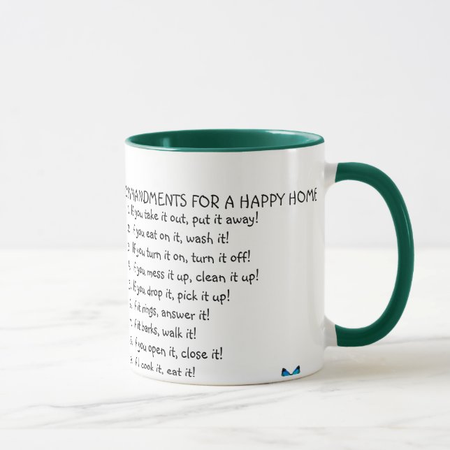 MÃE 10 COMANDOS 15 oz. Caneca (Direita)