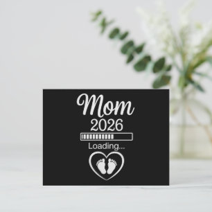 Mãe 2026 Carregando Anúncio de Gravidez do Pai Beb