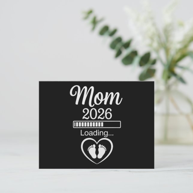 Mãe 2026 Carregando Anúncio de Gravidez do Pai Beb (Em pé/Frente)