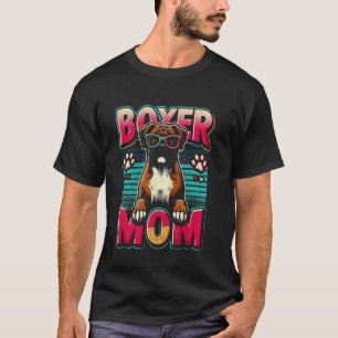 Mãe Boxer Camisa Divertida Cachorro Boxer Para Mul
