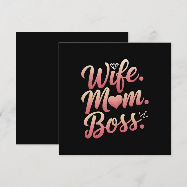 Mãe Chefe Esposa - Ideias De Presente De Dia de as (Frente/Verso)