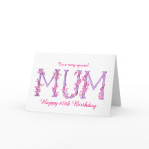 Mãe com aquarela Orchid cartão de aniversário de 6