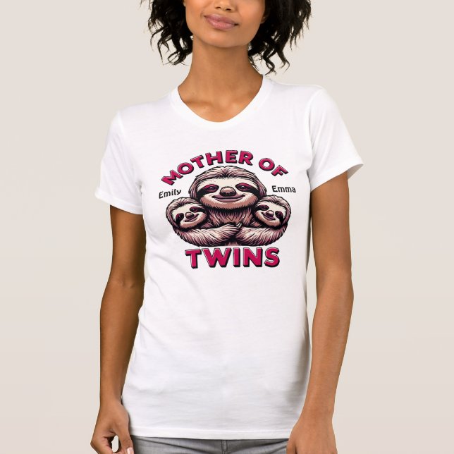 Mãe da Camisa de Dia de as mães dos Gêmeos (Frente)