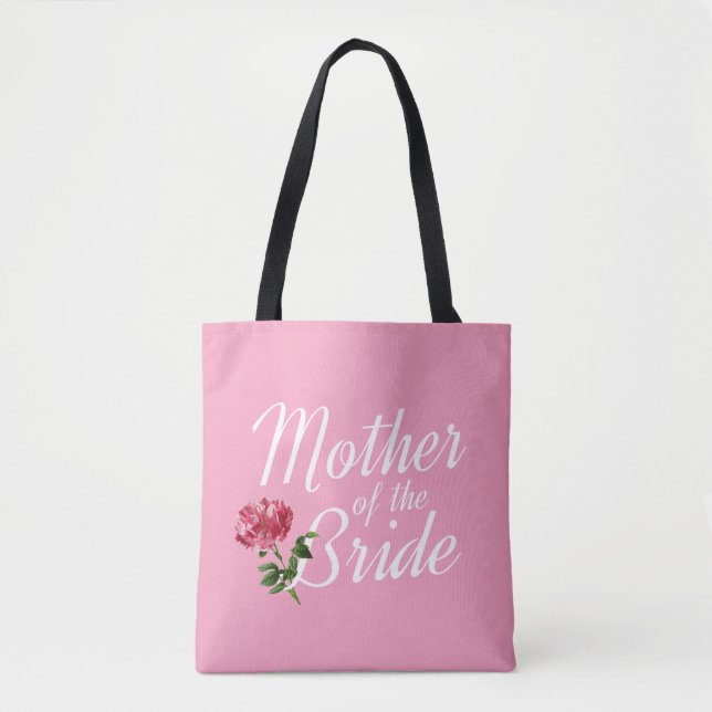 Mãe da Noiva Caligrafia de Casamento | Bolsa Tote (Frente)