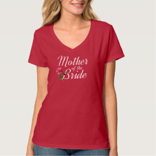 Mãe da Noiva Caligrafia de Casamento Camiseta