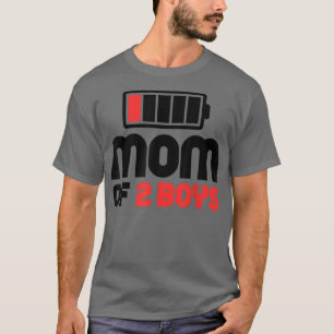 Mãe de 2 rapazes Cop de cópia de T-Shirt Dia de as