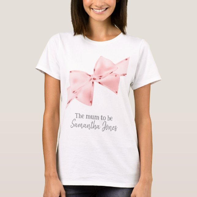 Mãe De Arco De Coquete Rosa A Ser T-Shirt (Frente)