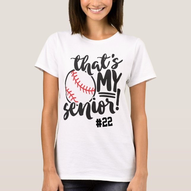 Mãe de Beisebol Esse é o Número da Camisa do Meu V (Frente)