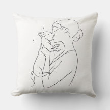 Mãe de Cachorro Almofada de Arremesso Minimalista 