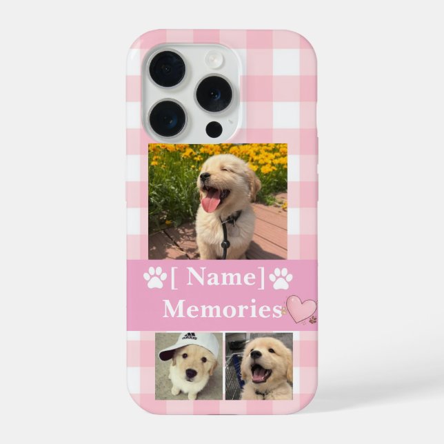 Mãe de Cachorro Nome Personalizado Colagem de Foto (Verso)
