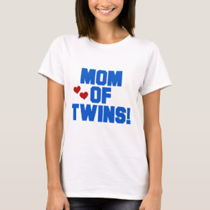 Mãe de Camisetas de texto e presentes de Twins Azu