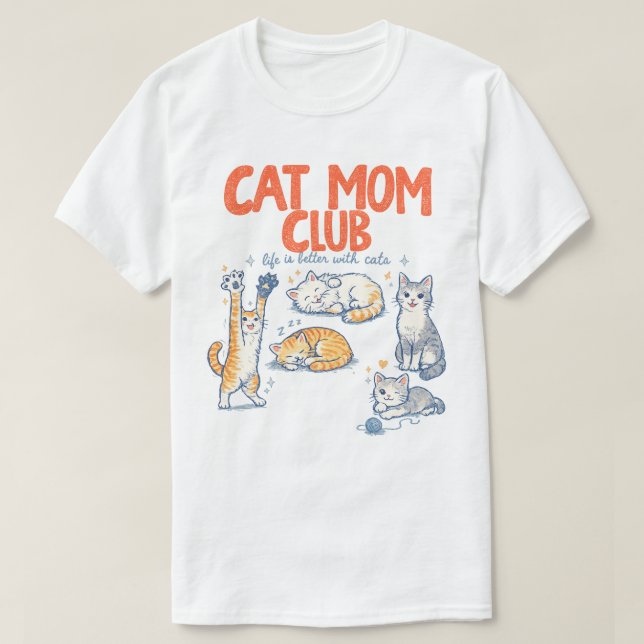 Mãe de Gato , Mãe de Gato , Camiseta Mãe de Gato,  (Frente do Design)