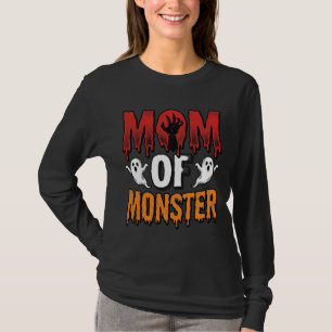 Mãe de Monstro Camisa Vintage de Halloween Design_