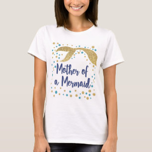 Mãe de um t-shirt da sereia