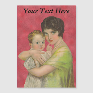 Mãe de Vintage, 1930, segurando o dia da mãe do be