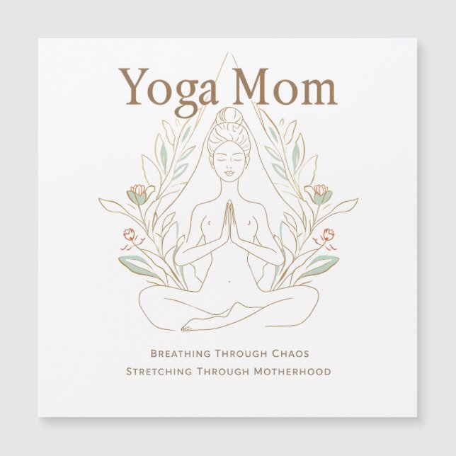 Mãe de Yoga Respirando Através da Maternidade (Frente)
