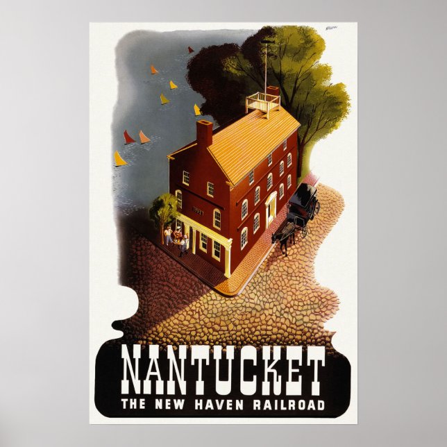 Mãe do Vintage Nantucket Poster (Frente)