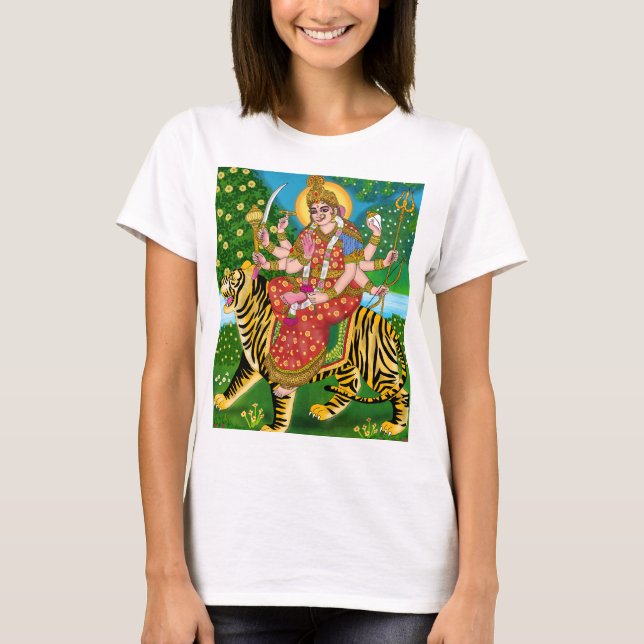 Mãe Durga T-Shirt | Roupa da Deusa Hindu (Frente)