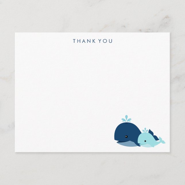 Mãe e Baleia Azul Agradece Cartões (Frente)