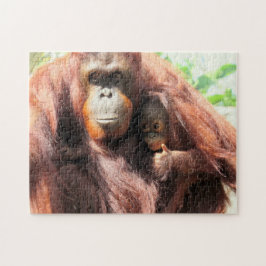 Mãe e Bebê Orangutan Quebra-cabeça