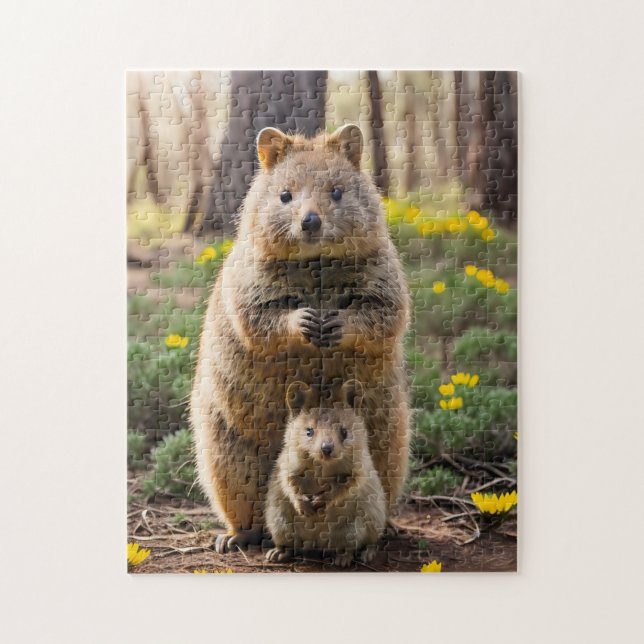 Mãe E Bebê Quokka, Quebra-cabeça De Varsóvia (Vertical)