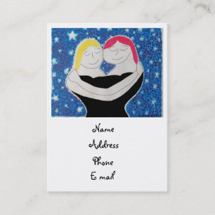 Mãe e cartões de visitas