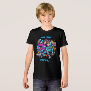 Mãe e Filho Grafite Rua: Camiseta Tri-Blend